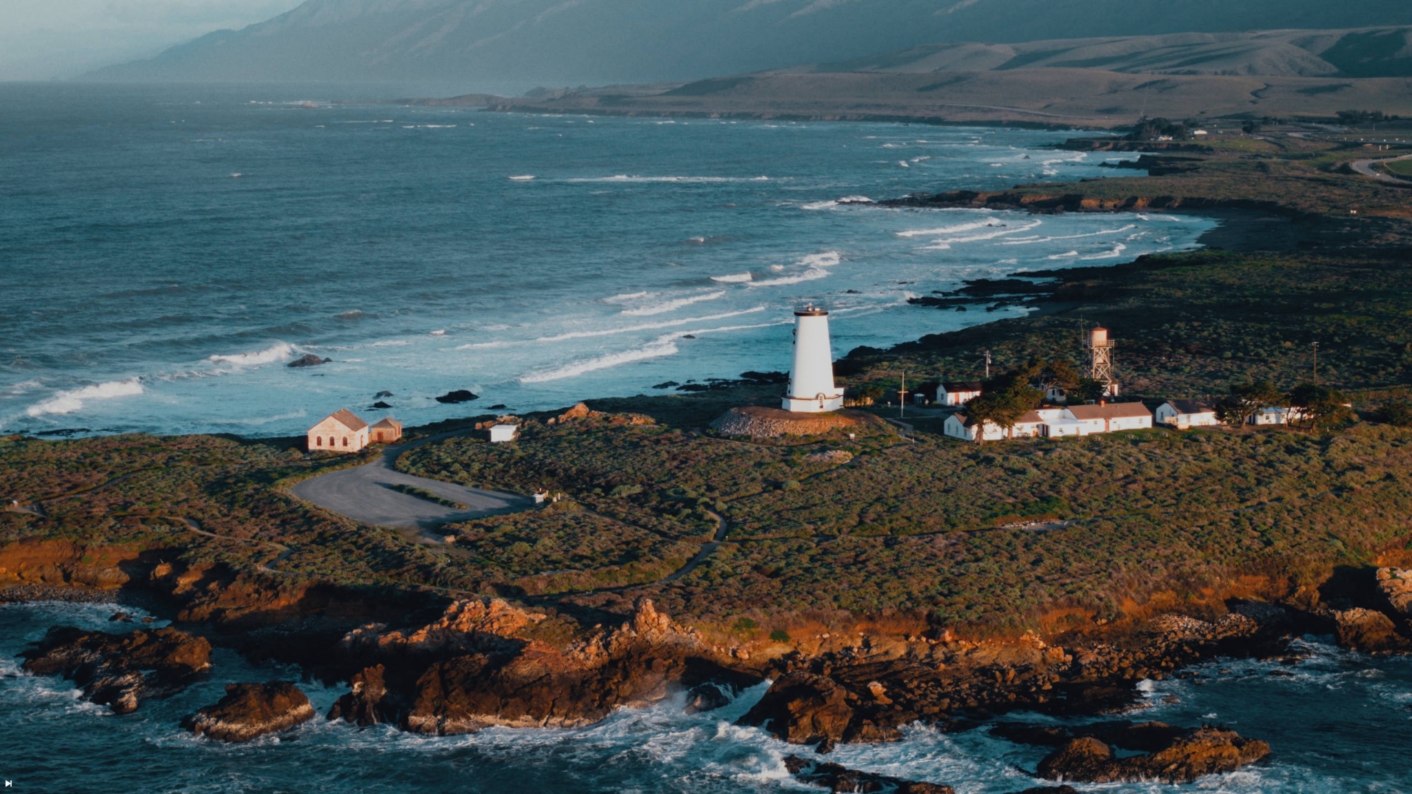 Coastal lighthouse after color grading