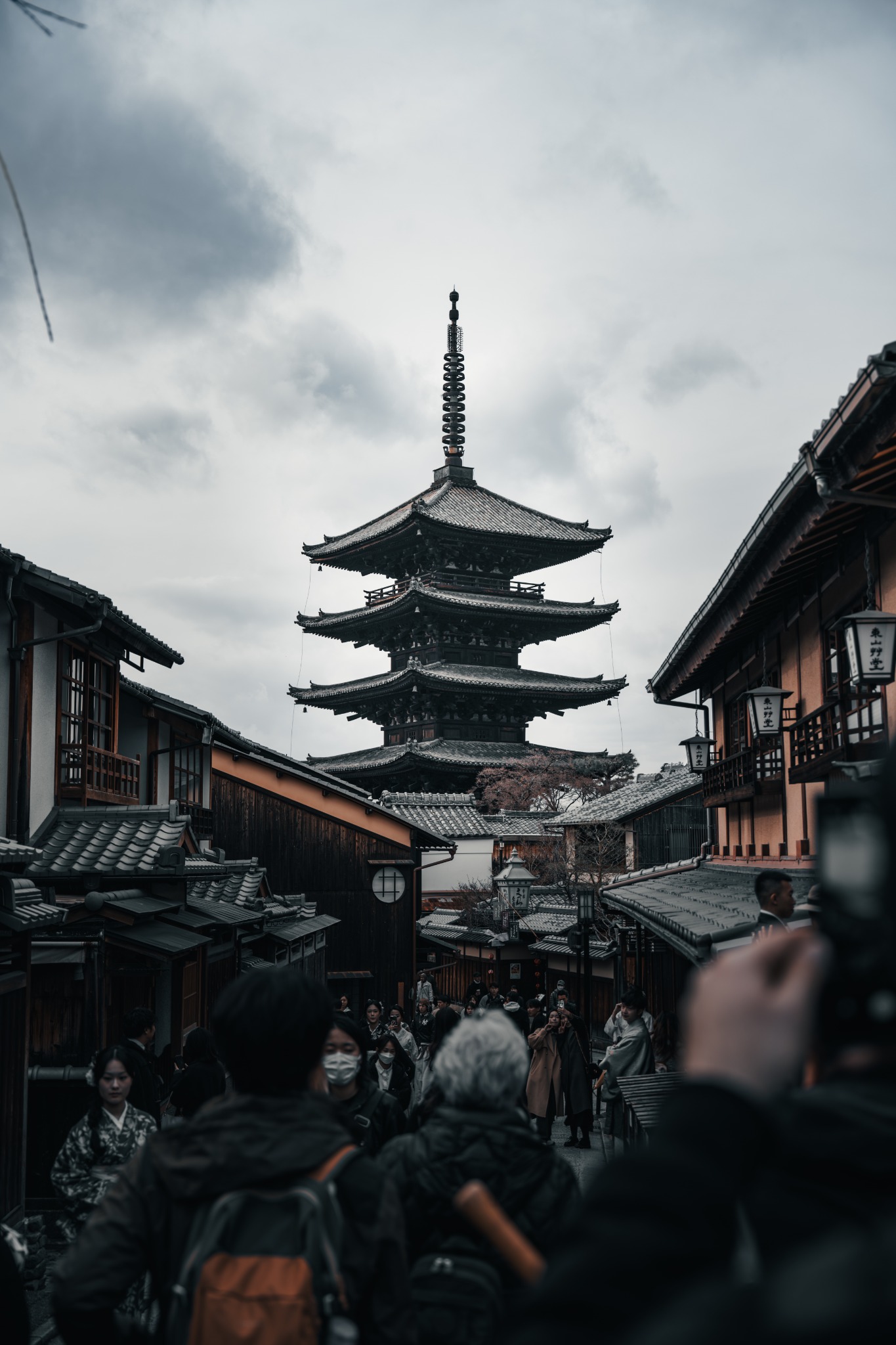 Street view toward Yasaka Pagoda in Kyoto